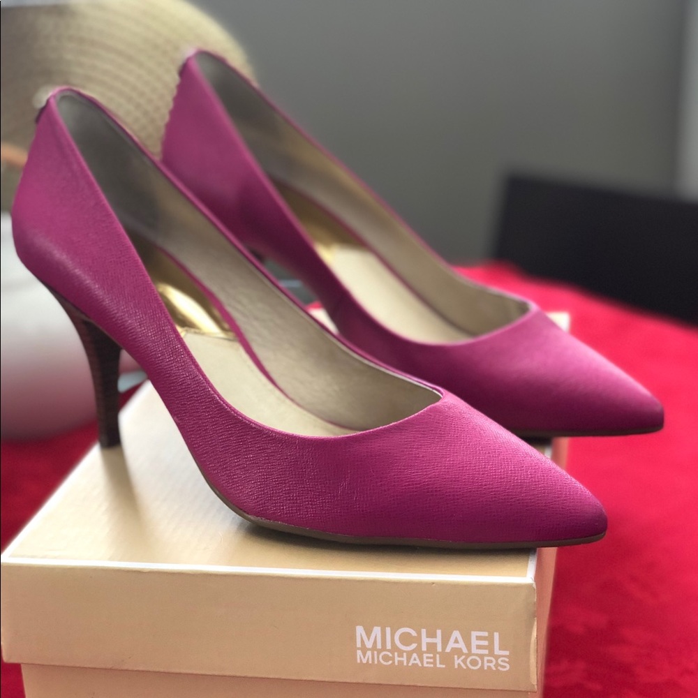 Michael Kors Pump | Pink Fuschia Leather Heels
